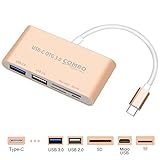 USB C Hub Aluminum Adapter, SourceTon Ultra Slim