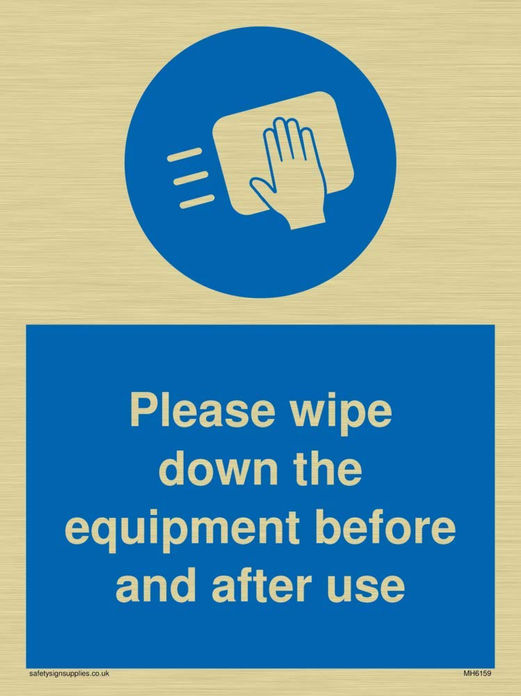 Please wipe down the equipment before and after use