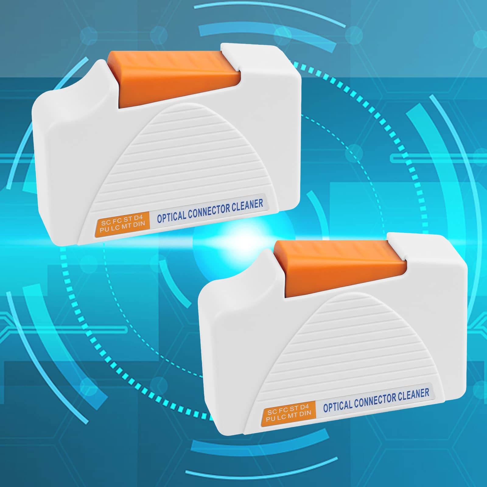 FYBOPTWU - 2 pcs FTTH Fiber Optic Cleaning Box Fiber Cleaner Box -for FC & SC & LC End Faces & Optical Connectors -Over 500 Times Anti Static Clean Swab, White