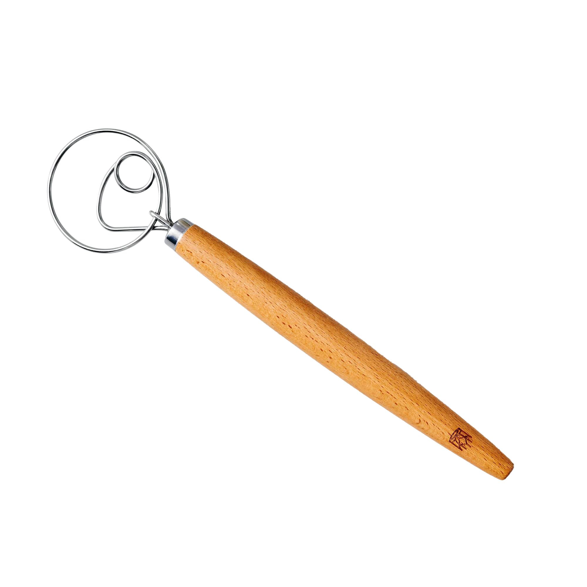 King Arthur Baking Company Baker’s Dough Whisk, Single-Loop, 18/8 Stainless Steel and Beechwood