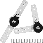 AUXBC 2Pcs Heavy Duty Adjustable Angle Hinge, Automatic Reset Function, 90 to 180 Degree Angle Adjustment Mechanism Hinge for Sofa Bed Cupboard Recliner