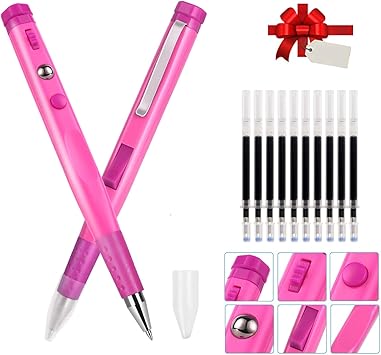 Amazon Com Remall Stress Relief Fidget Pen With 10 Refills Ballpoint Pens And Fidgeting Toy For Kids Adults And Adhd People Anxiety Relief Pens For Home Office School 2 Pack Pink Office Products