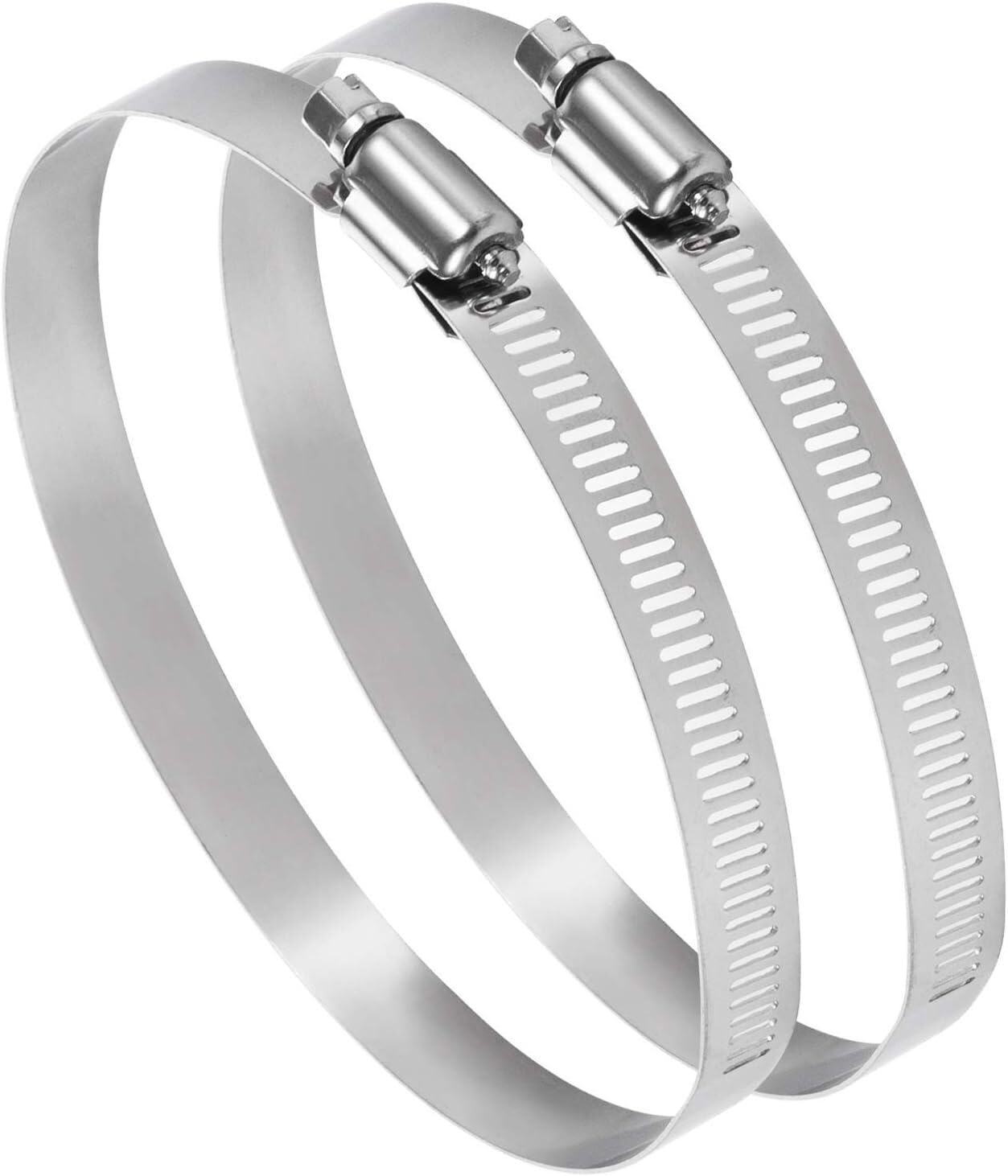 150mm Pack of 2 Adjustable 140-160mm Stainless Steel Pipe Clamp Secure Hose Clip Inline Duct Extractor Fan Cooker Hood