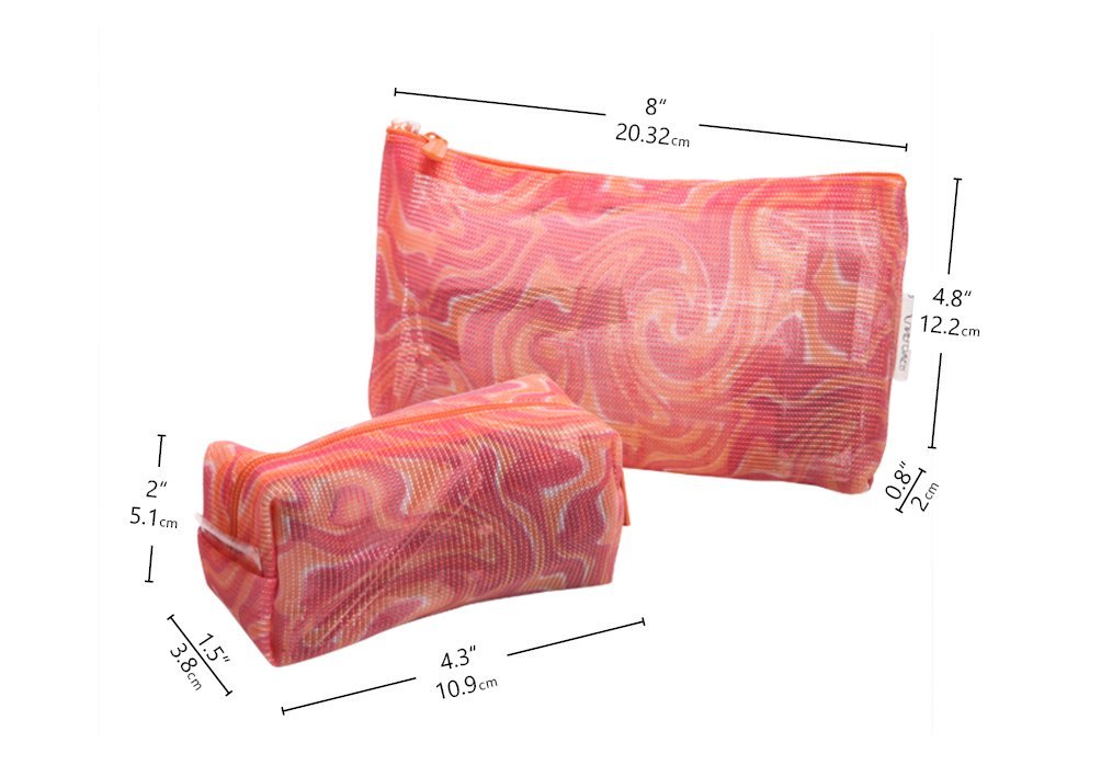 Colorful Cosmetic Bags Lightweight Travel Toiletry Pouch Roomy Makeup bag ‎ Daily bag Organizer 2 –Pack