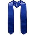 GraduationMall Unisex Adult Plain Graduation Stole 60"/72"