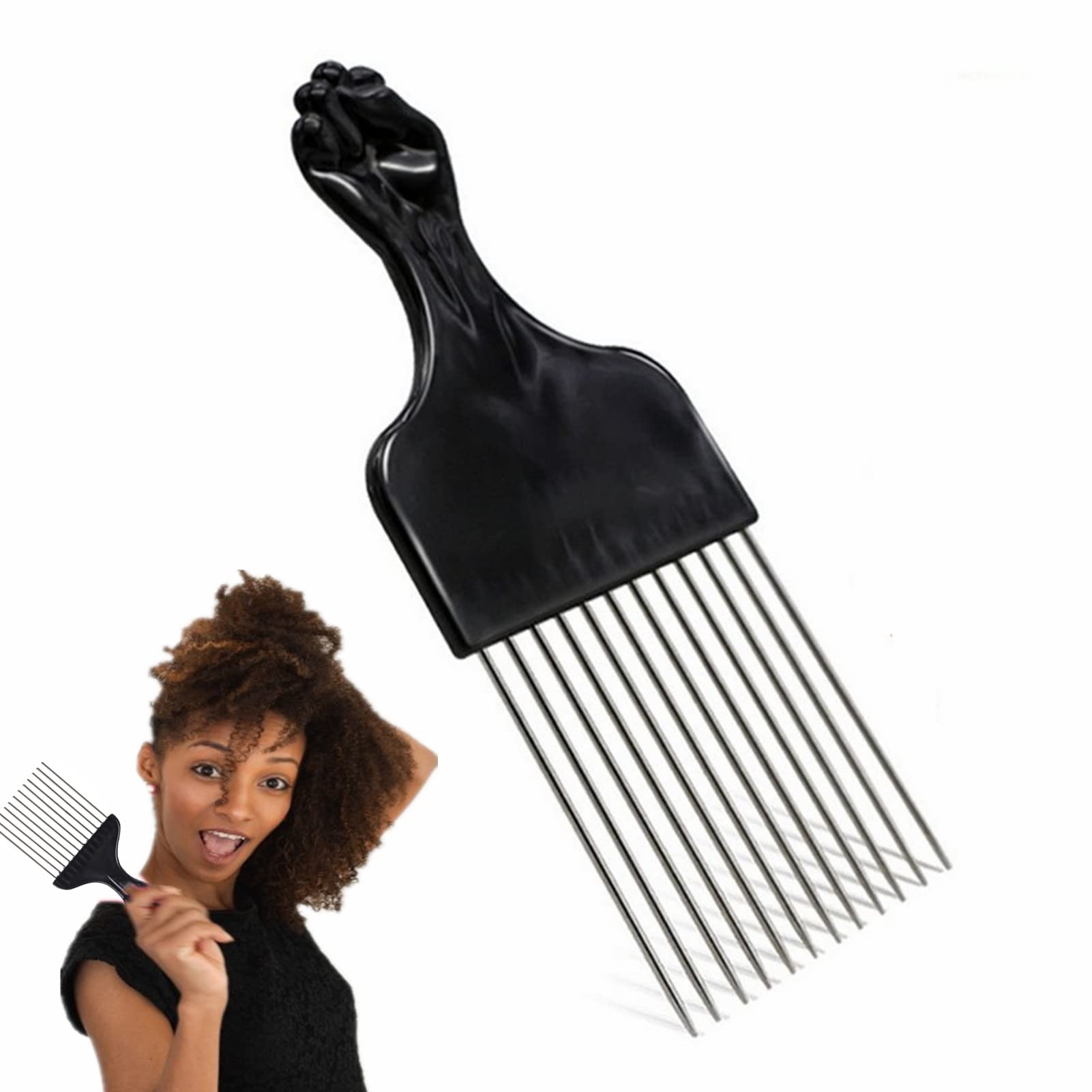 Afro Hair Comb Insert Hair Curly Brush Fork Plastic Hair Pick Comb Anti-static Hairstyling Tool Barber Hairdresser