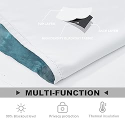 Batmerry Teal Soft Velvet Valance Curtains,Modern