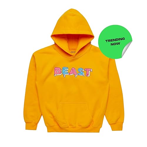 MrBeast Kids Hoodie, Brushed Fleece Sweatshirt, Logo Design for