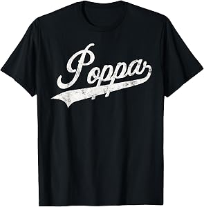 Poppa Retro Style Funny Poppa Grandpa T-Shirt