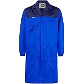 SUSHIMIAN Mens Laboratory Coat DIY Workshop Long Jacket Warehouse Workwear Overcoat Adult Lab Coat