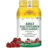 Country Life Adult Multivitamin Honey Gummies – Bone, Heart & Energy Support – Non-GMO, Certified Gluten Free, Vegetarian – Naturally Sweetened – 60 Gummies