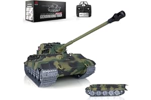 TOUCAN RC HOBBY Pro Edition Henglong 1/16 Tk7.0 King Tiger 2 Rc Tank Metal Tracks Wheels Motor Barrel Retractable Bb Airsoft 360 Turret