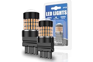 AUIMSOCO 3157 LED Amber Yellow Turn Signal Bulb for Chevy Silverado 1500 (1999 2000 2001 2002 2003 2004 2005 2006 2007 2008 2009 2010 2012 2013), 300% Brighter, 3047 4157 Replacement, Plug and Play, Pack of 2