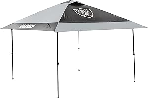 Logo Brands NFL 12x12 Solo Up Canopy - 144 Square Feet of Shade – One-Person Easy Setup, UV-50 Protection, Rolling Storage Bag – Perfect Tent for Tailgates and Outdoor Events
