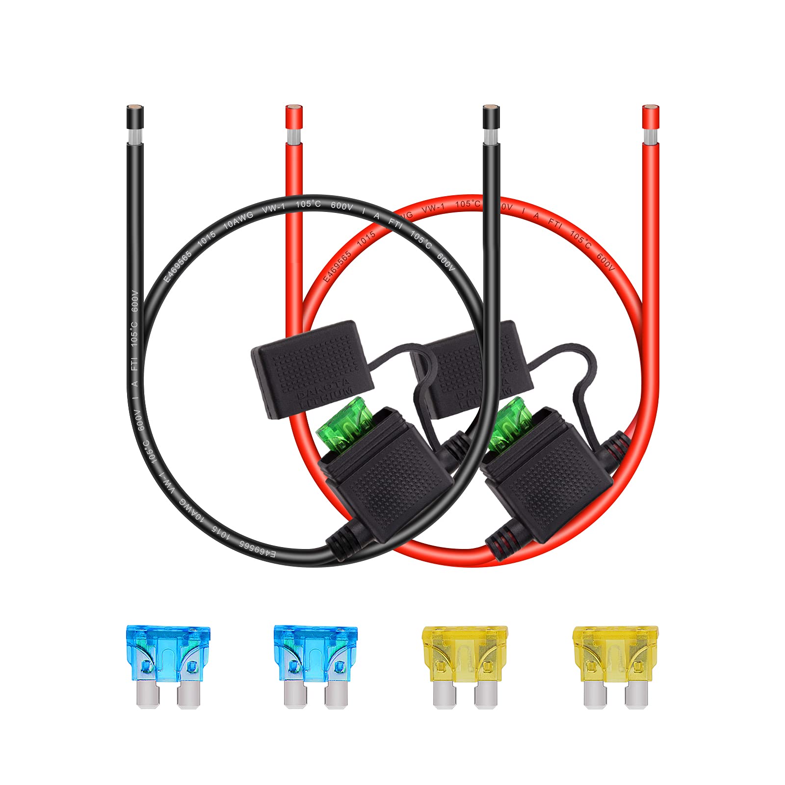 10 Gauge Fuse Holder - 10 AWG Inline Heavy Duty