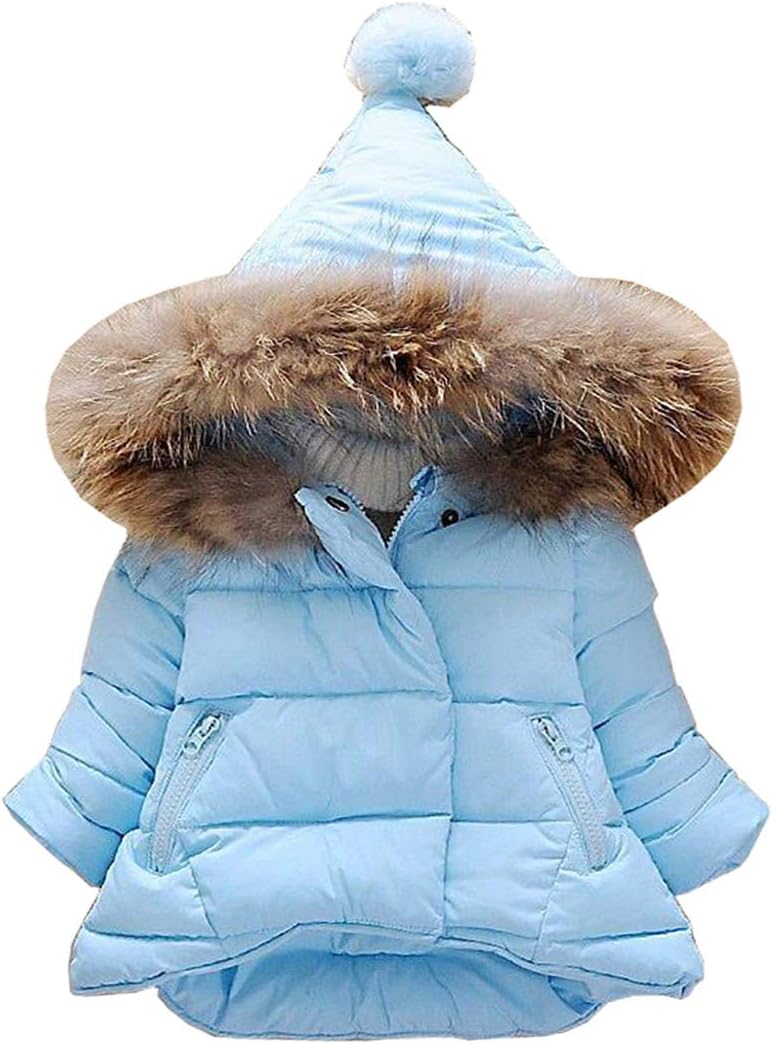 Baby Girls Boys Winter Warm Jacket Hooded Snowsuit Windproof Coat Outerwear Soft Fur Hoodies FBA