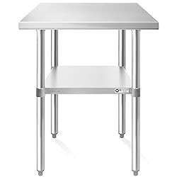 KUTLER Stainless Steel Table 24 x 30 Inches, NSF
