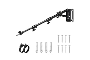 K&F CONCEPT Wall Mount Triangle Boom Arm 39.37inch/100cm, Ring Light Mount 180°Flexible Rotation for Photography, Studio Vide