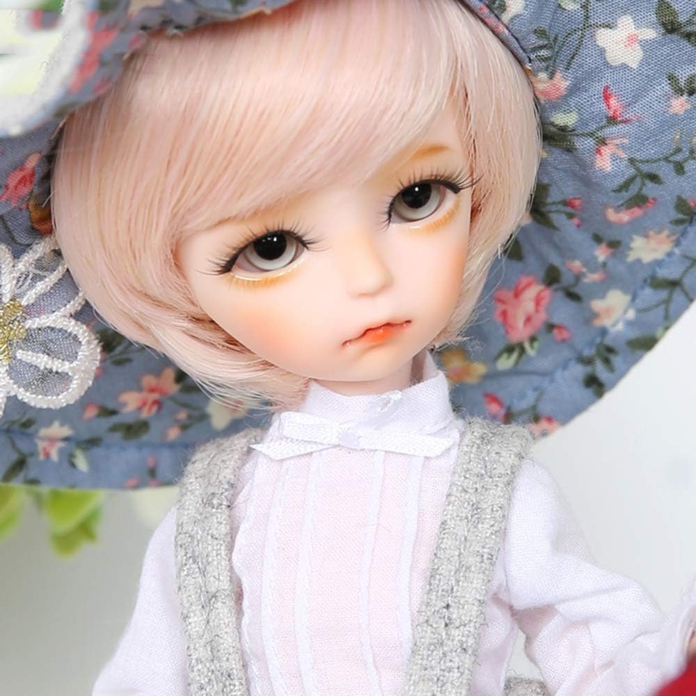 ZMH 1/8 BJD Doll Matte Face and Ball Jointed Body Dolls, 8 Inch Customized Dolls Can Changed Makeup and Dress DIY