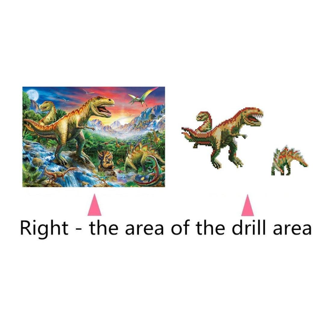 Rameng- Pintura Diamante Dinosaurio, 5d Kits de Bordado DIY ...
