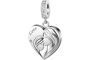 JMQJewelry Mother Daughter Son Grandmother Sister Charm for Bracelet Women Compatible with Pandora Bracelets Christmas