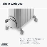 DeLonghi Dragon 4 TRD40820T Oil Filled Radiator 2kW White with Timer Wheels view 6