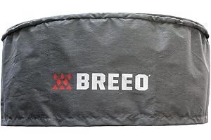 Breeo X Series Fire Pit Cover for 24 (27.5") - Round Fire Pit Cover - Marine Grade Water-Resistant Cover w/ anti-sag support - Durable Fire Pit Shelter