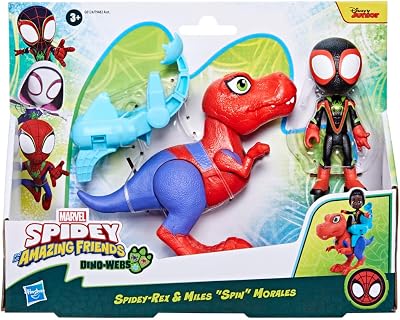 Spidey and His Amazing Friends Miles Spin Morales & Spidey-Rex 4in 2-Pack
