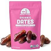 Mavuno Harvest Organic Pitted Dates - No Sugar Added - 1 lb Resealable Bag | Natural &amp; Preservative Free, Gluten Free, Perfect for Smoothies, Baking, Energy Bites &amp; Snacking