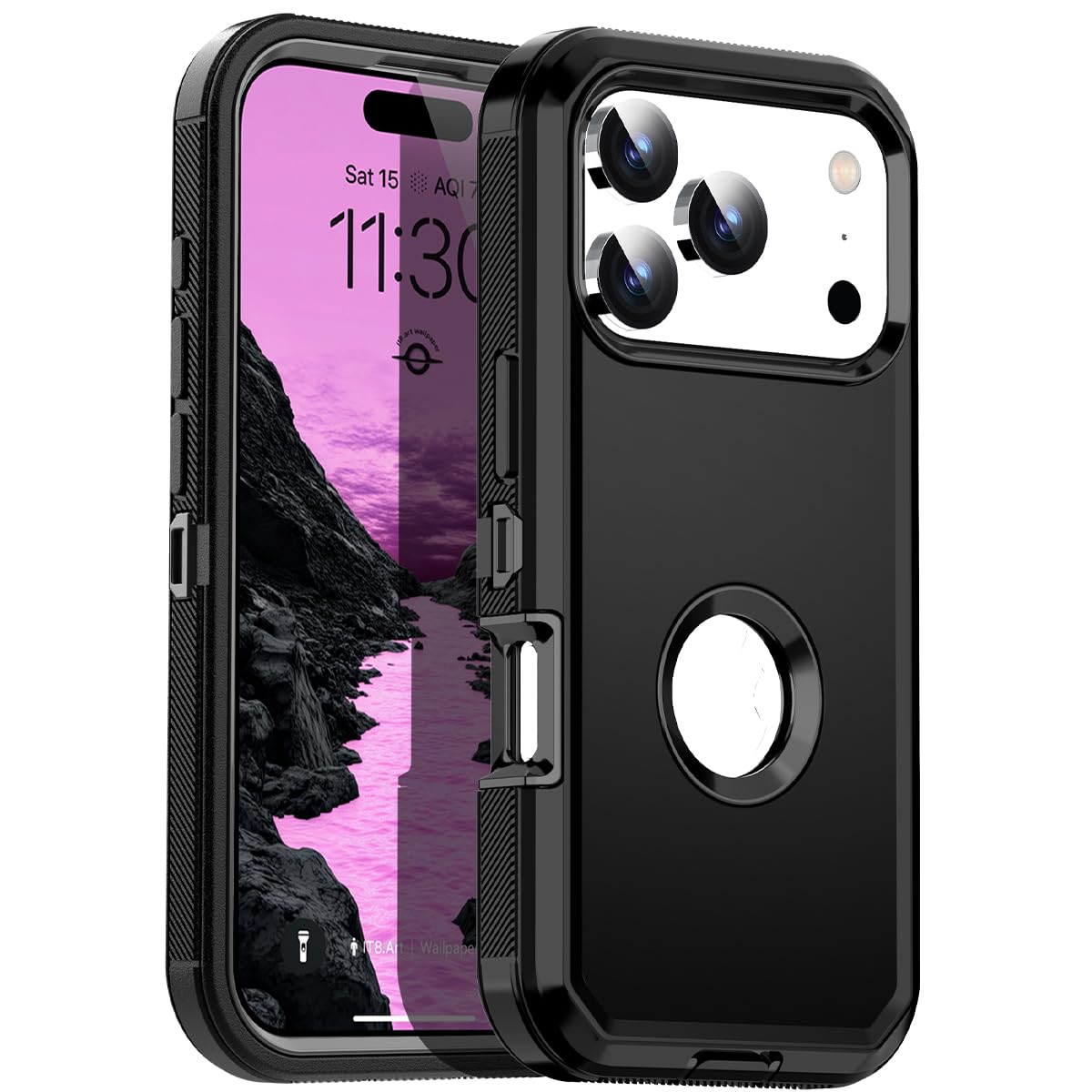 AICase for iPhone 17 Pro Max Case,Heavy Duty Drop Protection Full Body Rugged Shockproof/Drop Proof/Dust Proof Military Protective Tough Durable Cell Phone Cover for iPhone 17 Pro Max 2025_1 Black