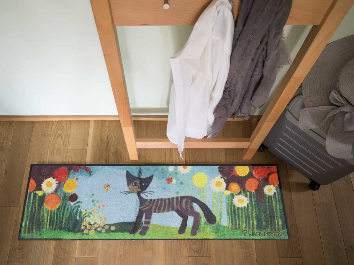 Salonloewe Rosina Wachtmeister Margherite Door Mat 35 x 120 cm Cats Multi-Coloured