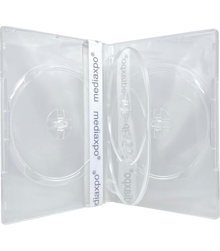 Amazon.com: 4 Pk Viva New 14mm DVD Case Super Clear Solid