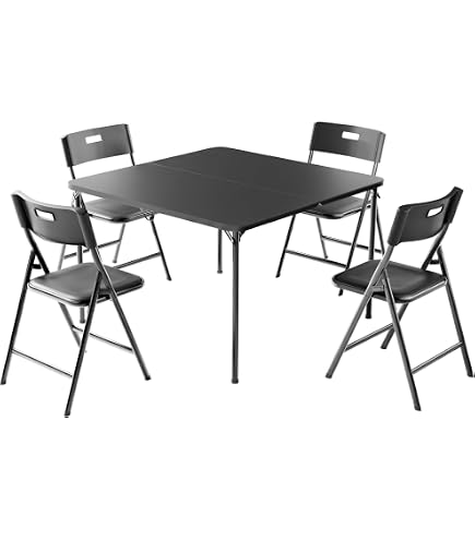 Amazon.com: Desk Folding Table and Chair Set Computer Game Study