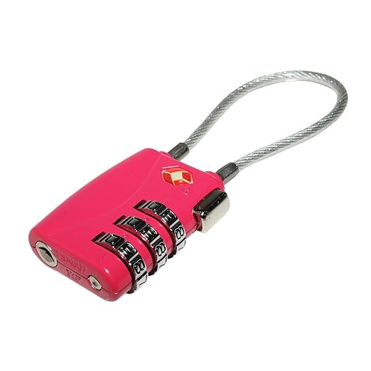 Kosee Candado Aprobado por la TSA con Cable Flexible y Combinación de 3 Dígitos para Maletas y Equipaje de Viaje ...