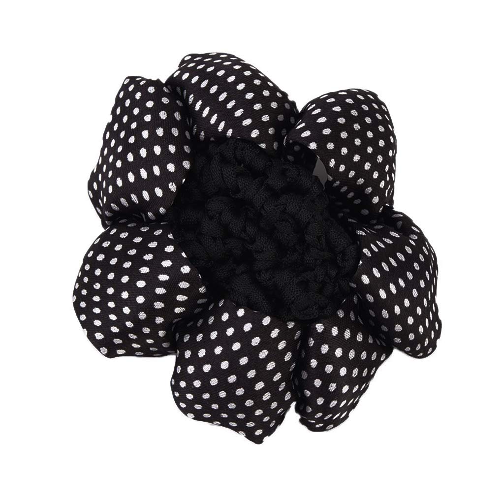 Censhaorme Girl Women Dot Pattern Bun Cover Snood Hair Net Ballet