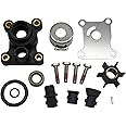 NorthBoat 394711 Water Pump Impeller Kit with Housing for Johnson Evinrude 8 9.9 10 15 HP Impeller 386084 2 Stroke and 4 Stroke Outboard 1974 and Later