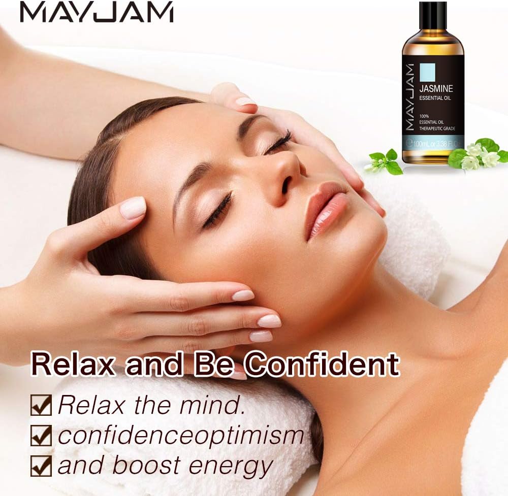 MAYJAM Jasmine Essential Oils 100ML, Jasmine Oil for Diffuser Humidifier, DIY, Home, Office, 100 ml (Pack of 1) - Image 4