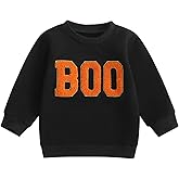 Ayalinggo Toddler Baby Boy Girl Halloween Outfits Embroidery Sweatshirt Long Sleeve Pullover Sweater Kids Fall Clothes