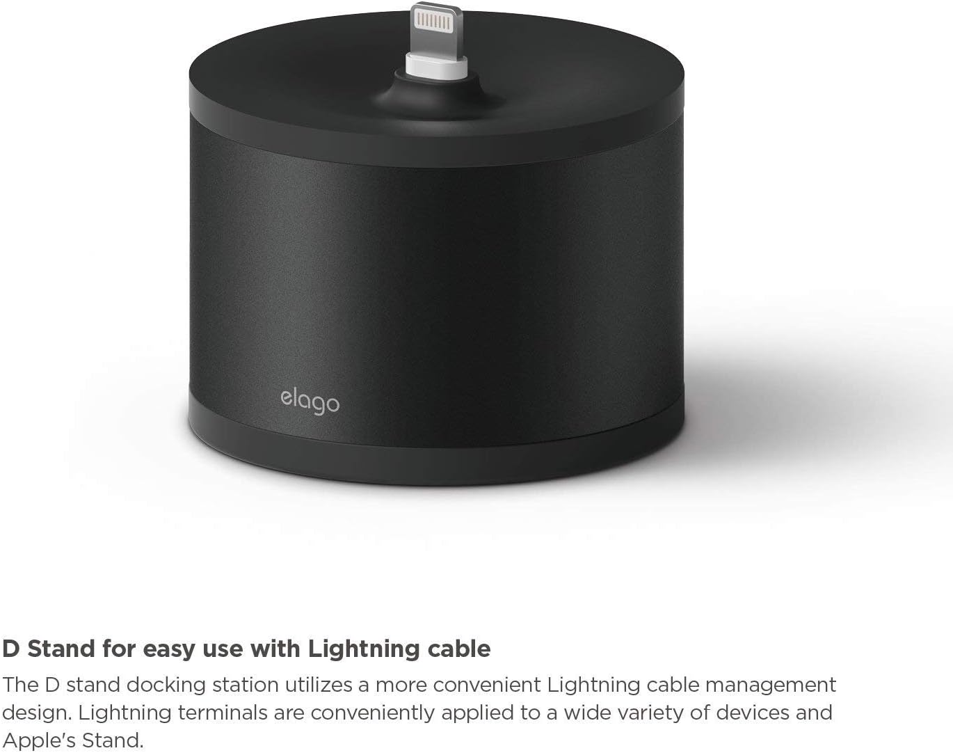 elago D Stand Charging Station Compatible with Apple TV Remote, iPhone, AirPods, iPad Mini, Wireless Keyboard - Image 3