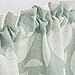 jinchan Tie Up Floral Valances for Kitchen Living Room Linen Textured Window Curtain Rod Pocket Valance Curtains 1 Panel 18 inch Sage