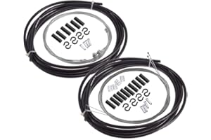 Yakamoz 2-in-1 Universal Bike Bicycle Shift Derailleur Cable & Brake Cable Housing Replacement Kit for Moutain Road Bike Cycl