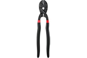 TOOLEAGUE 10 inches Mini Bolt Cutter,CR-V Blade with Recess, Compact Bolt Cutters with Comfortable Grip,Easily Cut Locks, Barbed Wire, Thick Wire,Rods, Chain
