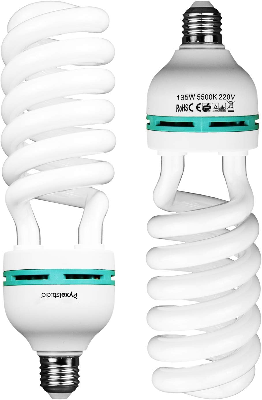 BOLLUMA Photography Daylight White E27 Lighting Lamp Softbox Bulbs 50W Equivalent 135W 5500k a Pair for Photo Video Studio Home Lighting