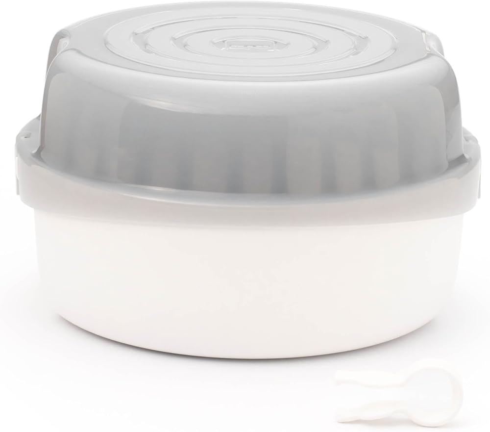 MAM Microwave Steriliser I Grey, 6 Bottles, 5 Minutes, Steam or Cold Water