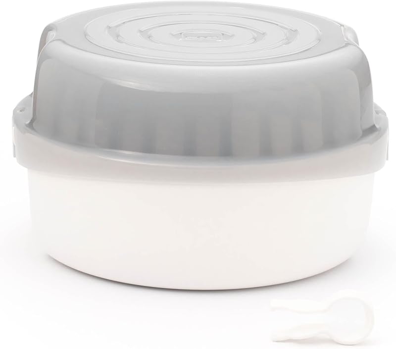 MAM Microwave Steriliser I Grey, 6 Bottles, 5 Minutes, Steam or Cold Water