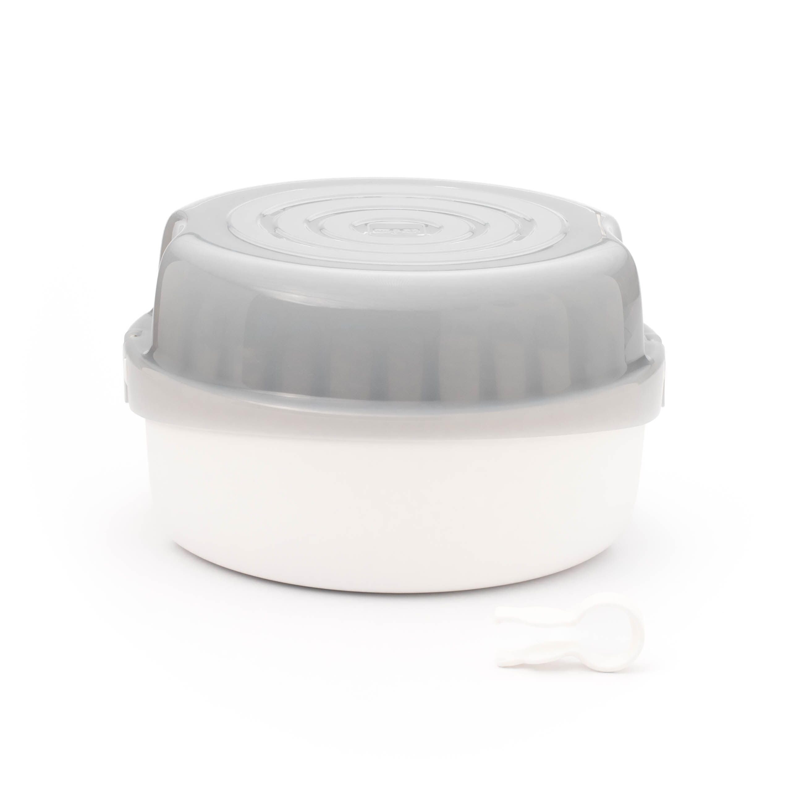 MAM Microwave Steriliser I for Quick and Easy Steam or Cold Water Sterilisation | Sterilises up to 6 X Bottles in 5 Minutes | Baby Accessories | Grey