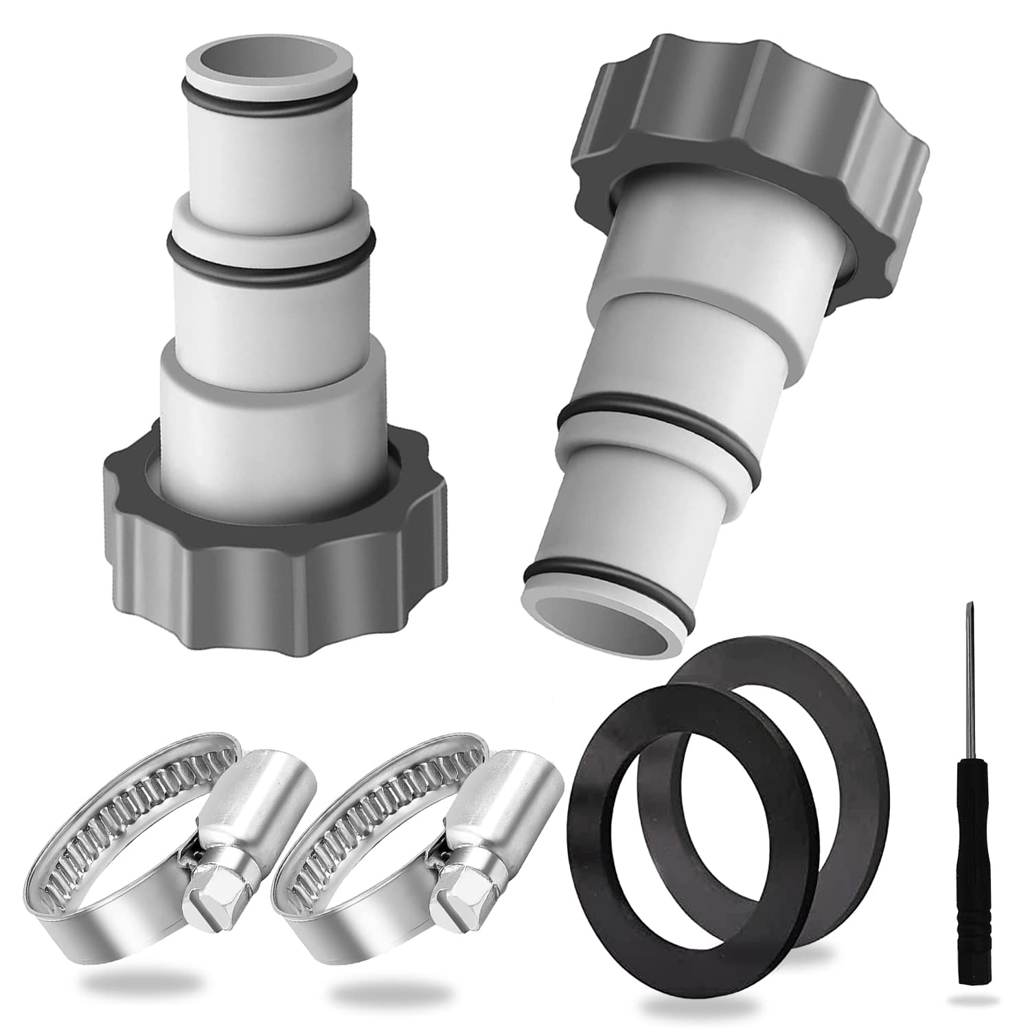 Pool Adapter A, Pool Hose Adapter, for Pool, Hose Adapter for Pump, Pack of 2 Pool Adapter, Connection for Diameter 32 and 38 mm Pool Hose