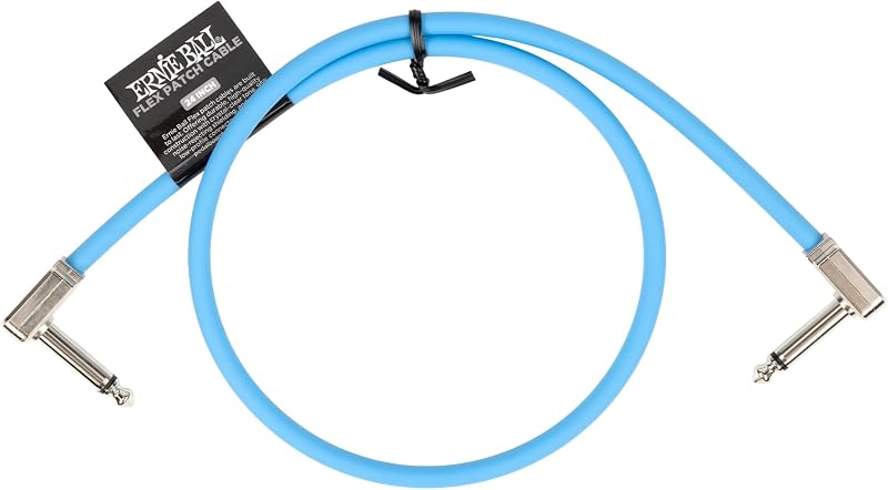 Ernie Ball Flex Patch Cable 24in Blue Single