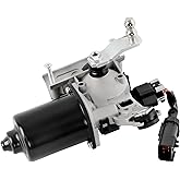 Front Windshield Wiper Motor Compatible with Dodge Ram 1500 2500 3500 4500 5500 3.7L 5.7L 5.9L 6.7L 8.0L 8.3L, 5 Pin Windshield Linkage Wiper Motor Replace 55077098AC 55077098AF 55077098AJ