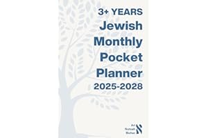3+ Years Jewish Monthly Pocket Planner 2025-2028 (Av 5785 - Tevet 5789): Covers a 41-Month Span from August 2025 to December 2028 And Includes Hebrew ... Parsha Readings, Omer Count, and More